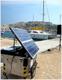 ソーラー充電式移動DJブース「Solar Sound System(3S)」