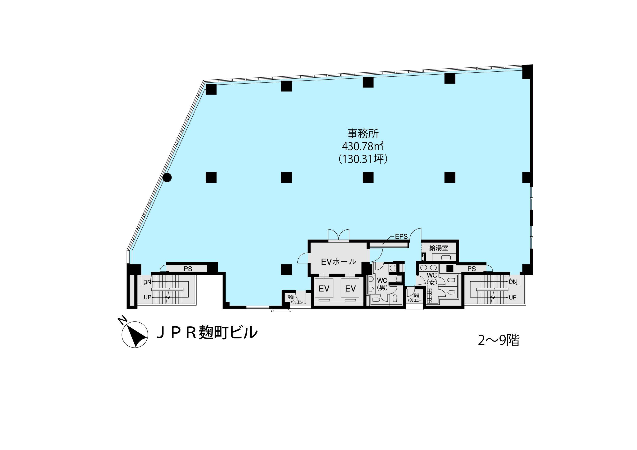 基準階（ＪＰＲ麹町ビル2～8階階）